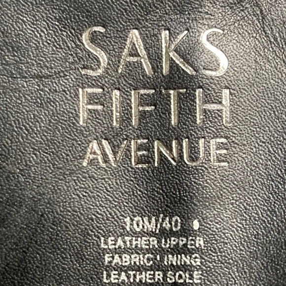 SAKS FIFTH AVENUE Black Leather Boots - Picture 14 of 14